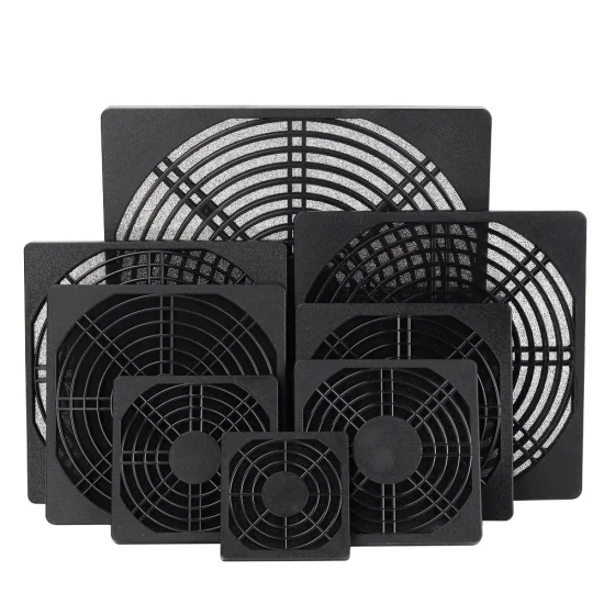 Axial Fan Filter 172mm*172mm Rotundity ABS Plastic Black Fan Guard