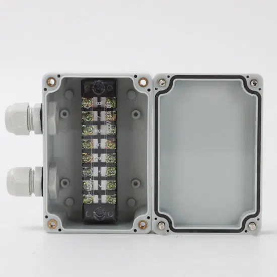 2 Holes on One Side 100*68*50mm Tb1508 400V 15A Outdoor ABS Plastic Waterproof Junction Box