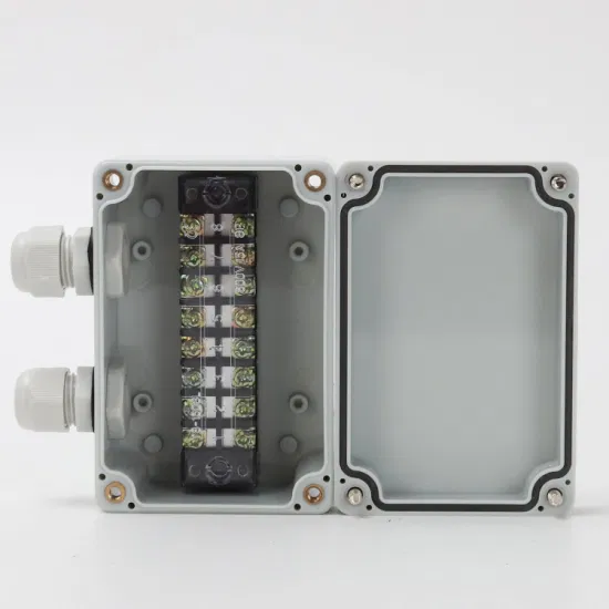 2 Holes on One Side 100*68*50mm Tb1508 400V 15A Outdoor ABS Plastic Waterproof Junction Box