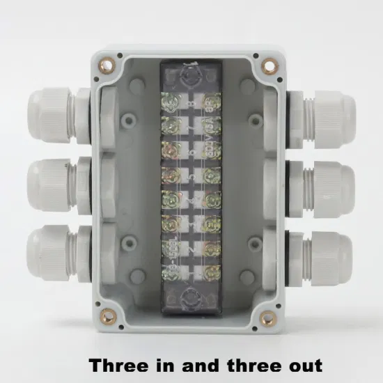 3 in and 3 out 15A 400V 8way Outdoor Waterproof Junction Box Tb1508 CE IP67