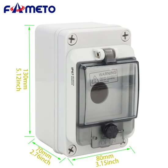 Plastic Waterproof Button Switch Box 1p IP67 ABS Material Emergency Stop Button 440V 10A Customizable
