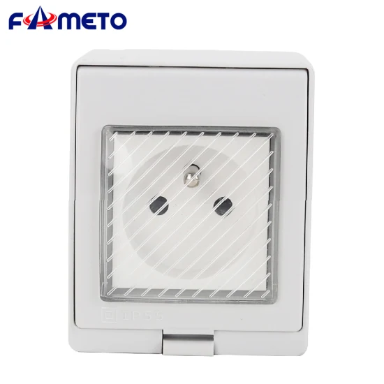 French Wall Socket an Outdoor Waterproof and Dustproof Power Outlet IP55 16A