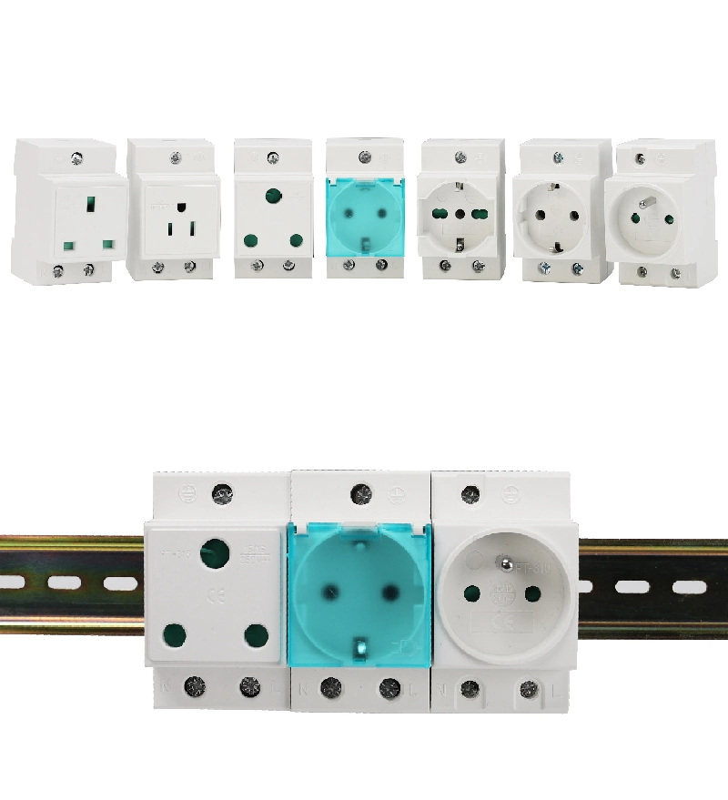 Italy Sockets 10-16A DIN Rail Receptacle