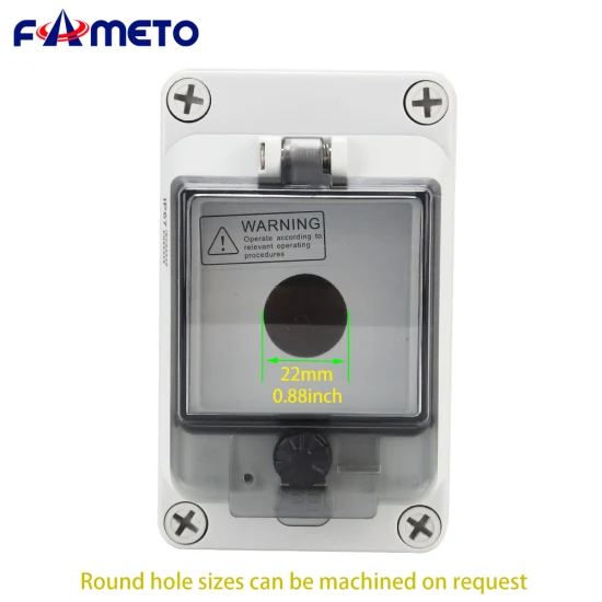 Plastic Waterproof Button Switch Box 1p IP67 ABS Material Emergency Stop Button 440V 10A Customizable