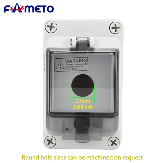Plastic Waterproof Button Switch Box 1p IP67 ABS Material Emergency Stop Button 440V 10A Customizable