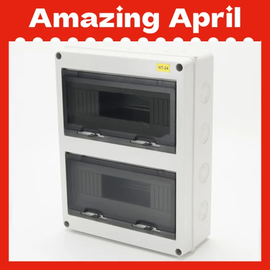 Ht-24 Waterproof 360*280*110mm ABS+PC Flush Type 24 Way Pole MCB Distribution Box