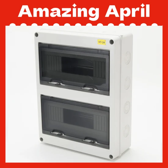 Ht-24 Waterproof 360*280*110mm ABS+PC Flush Type 24 Way Pole MCB Distribution Box