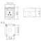 Outdoor Waterproof Multifunctional Three-Pin Socket IP55 ABS Plastic