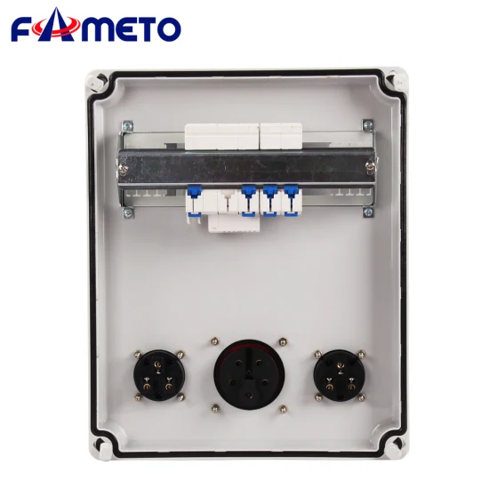 Red Portable Power Supply Access Box Single Phase 220V 3-Pin Socket IP66 Outdoor Waterproof and Fireproof