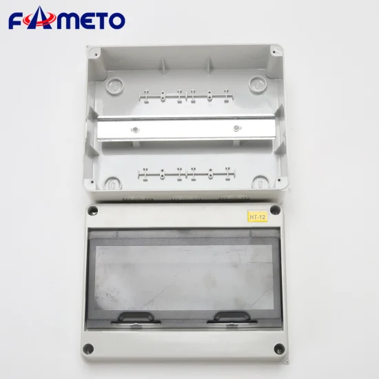 Ht-12 IP65 Outdoor Waterproof 12 Way Electrical Power Plastic Distribution Box
